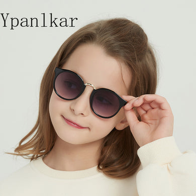 2023 Kid Sunglasses Girls Boys Oversized Round Sunglass Children Jelly Color Gradient Glasses UV400 Fluorescent