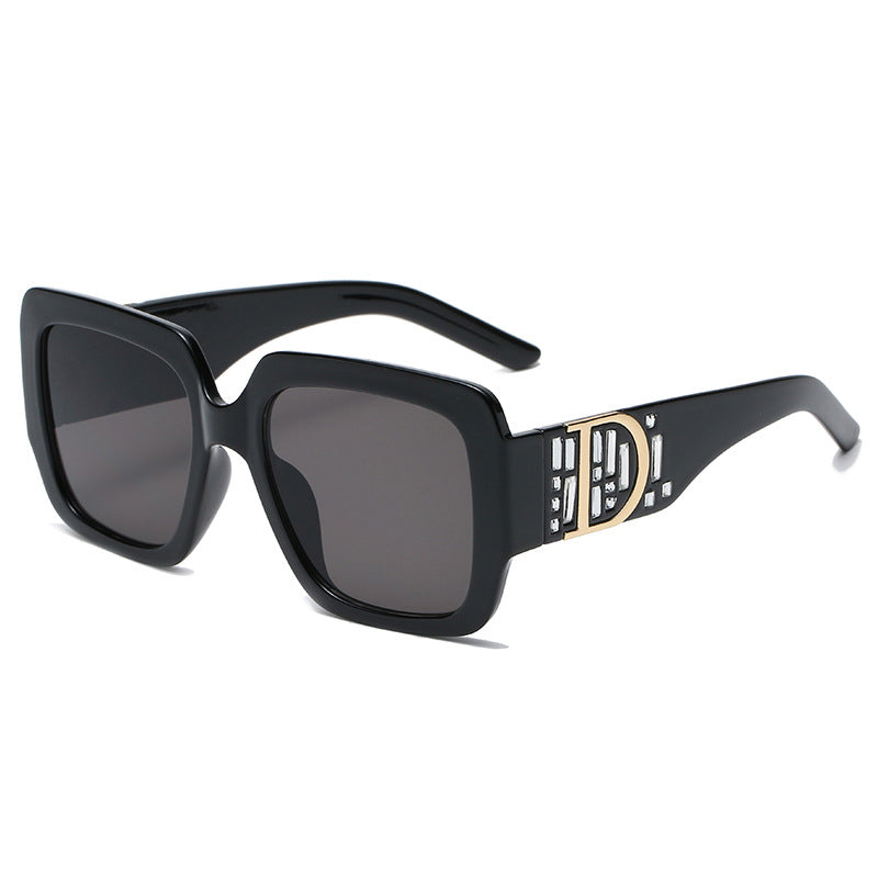 2023 Square Brand Designer Sunglasses Women Oversized Black Oculos De Sol Feminino