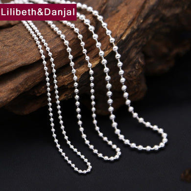Nuova collana in argento sterling 925 con luna, gioielli da uomo, perline rotonde, collana con ciondolo a catena, regalo da donna, gioielleria raffinata N5 