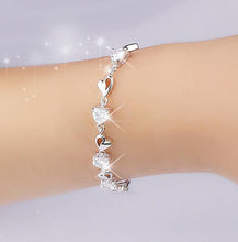 Carica l'immagine nel visualizzatore di Gallery, New 925 Trendy Wedding Bracelet Jewelry Real 925 Sterling Silver Natural Crystal Bracelets for Women Brand BSW436