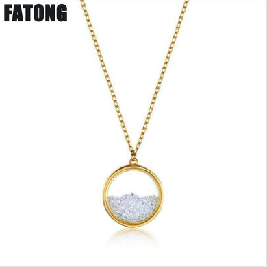 New 925 sterling silver fashion zircon personality floating necklace female J0275