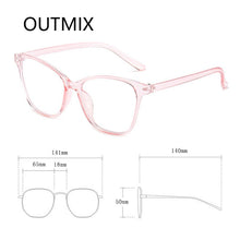 Carica l&#39;immagine nel visualizzatore di Gallery, Occhiali Cat Eye anti luce blu Donna Uomo Occhiali trasparenti per computer Occhiali con blocco della montatura Occhiali con specchio ottico Unisex
