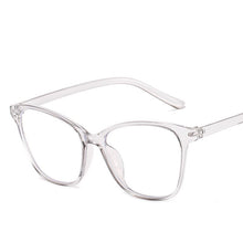 Carica l&#39;immagine nel visualizzatore di Gallery, Occhiali Cat Eye anti luce blu Donna Uomo Occhiali trasparenti per computer Occhiali con blocco della montatura Occhiali con specchio ottico Unisex