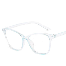Carica l&#39;immagine nel visualizzatore di Gallery, Occhiali Cat Eye anti luce blu Donna Uomo Occhiali trasparenti per computer Occhiali con blocco della montatura Occhiali con specchio ottico Unisex