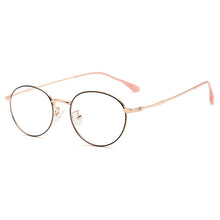 Load image into Gallery viewer, Anti-blue Light Goggles Metal Frame Glasses Myopia Eyewear Oval Optical Eyeglasses with Spring Hinges Unisex