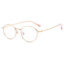 Load image into Gallery viewer, Anti-blue Light Goggles Metal Frame Glasses Myopia Eyewear Oval Optical Eyeglasses with Spring Hinges Unisex