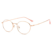 Load image into Gallery viewer, Anti-blue Light Goggles Metal Frame Glasses Myopia Eyewear Oval Optical Eyeglasses with Spring Hinges Unisex