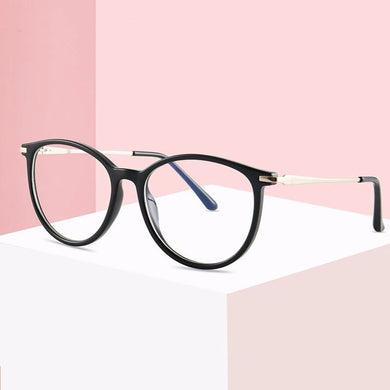 Cat Eye Plastic Frame Glasses For Women with Spring Hinges Full Rim Anti Blue Ray Optical Spectacles Selling