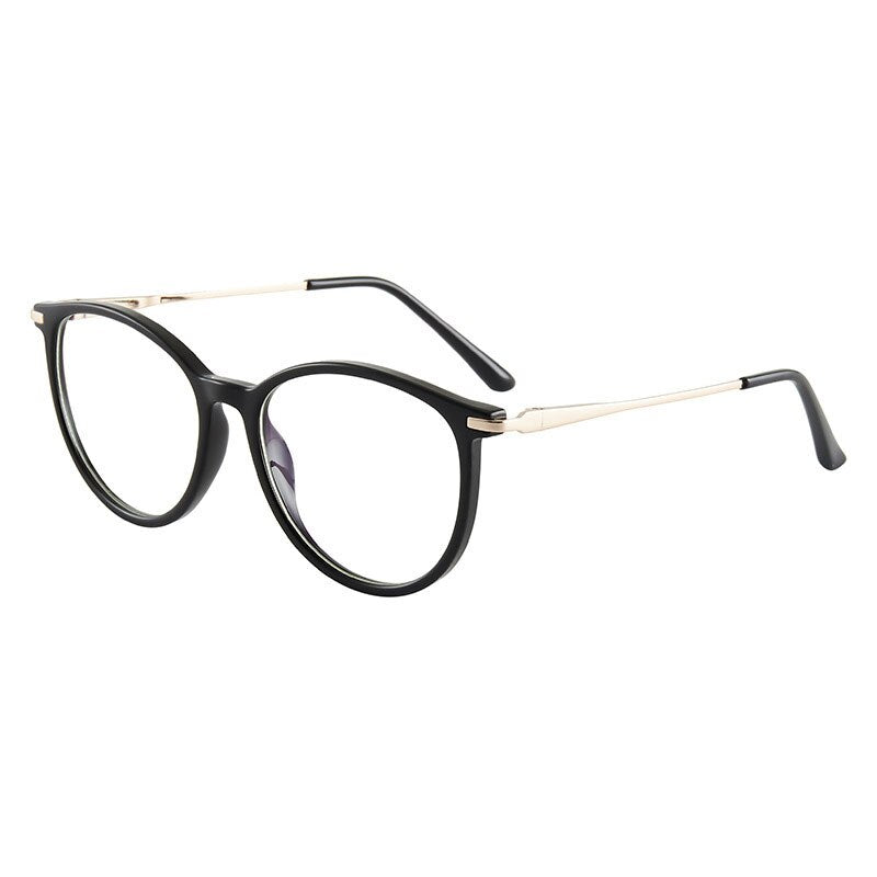Cat Eye Plastic Frame Glasses For Women with Spring Hinges Full Rim Anti Blue Ray Optical Spectacles Selling