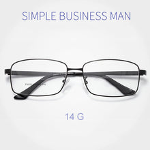 Load image into Gallery viewer, Full Rim Optical Eyewear with Spring Hinges  Alloy Frame Glasses Men Business Style Rectangular Spectacles