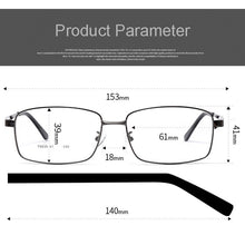 Load image into Gallery viewer, Full Rim Optical Eyewear with Spring Hinges  Alloy Frame Glasses Men Business Style Rectangular Spectacles