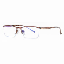 Load image into Gallery viewer, Half Rim Metal Frame Glasses Business Style Anti-Blue Light Frame Optical Spectacles