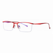 Load image into Gallery viewer, Half Rim Metal Frame Glasses Business Style Anti-Blue Light Frame Optical Spectacles