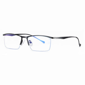 Half Rim Metal Frame Glasses Business Style Anti-Blue Light Frame Optical Spectacles