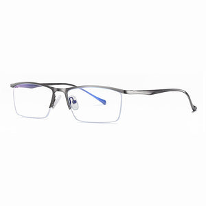 Half Rim Metal Frame Glasses Business Style Anti-Blue Light Frame Optical Spectacles