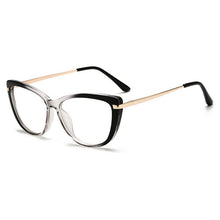 Load image into Gallery viewer, Alloy Frame Eyeglasses Myopia Eyewear with Spring Hinges Anti Blue Ray Cat-Eye Unisex
