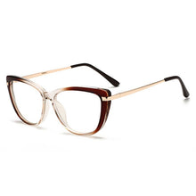 Load image into Gallery viewer, Alloy Frame Eyeglasses Myopia Eyewear with Spring Hinges Anti Blue Ray Cat-Eye Unisex