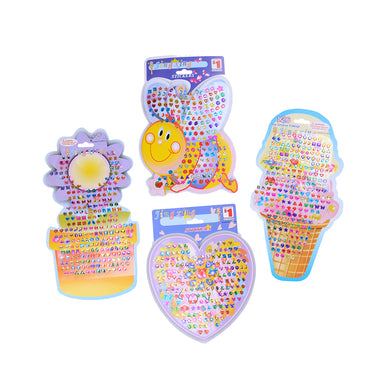 New Arrival Lovely 4pcs/set Beautiful Kid Girl Crystal Stick Earring Sticker Toy Body Bag Party Jewellry