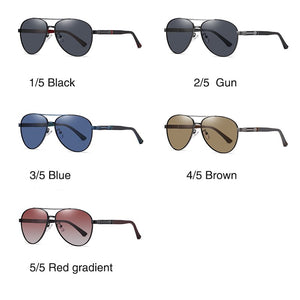 Men HD Polarized Metal Sunglasses Male Driving Cool Aviation Sun Glasses Man Eyewear UV400  shades