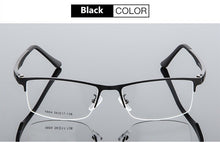 Carica l&#39;immagine nel visualizzatore di Gallery, Men Metal Alloy Glasses Frame Ultra-light Frames Half Rim Optical Eyeglass Frame Colorful Eyewear TR Legs