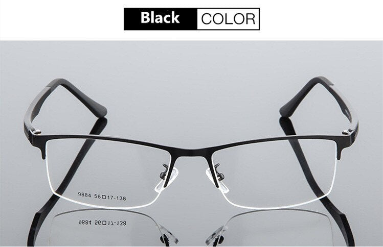 Men Metal Alloy Glasses Frame Ultra-light Frames Half Rim Optical Eyeglass Frame Colorful Eyewear TR Legs