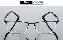 Carica l&#39;immagine nel visualizzatore di Gallery, Men Metal Alloy Glasses Frame Ultra-light Frames Half Rim Optical Eyeglass Frame Colorful Eyewear TR Legs