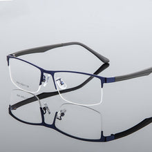 Carica l&#39;immagine nel visualizzatore di Gallery, Men Metal Alloy Glasses Frame Ultra-light Frames Half Rim Optical Eyeglass Frame Colorful Eyewear TR Legs