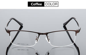 Men Metal Alloy Glasses Frame Ultra-light Frames Half Rim Optical Eyeglass Frame Colorful Eyewear TR Legs
