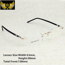 Load image into Gallery viewer, Men Style Rimless Eye Glasses Men&#39;s Small Size Eyeglasses Brand Design Optical Frame for men Spectacles