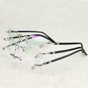 Men Style Rimless Eye Glasses Men's Small Size Eyeglasses Brand Design Optical Frame for men Spectacles