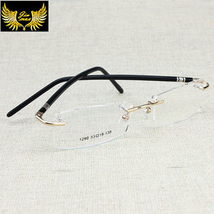 Men Style Rimless Eye Glasses Men's Small Size Eyeglasses Brand Design Optical Frame for men Spectacles