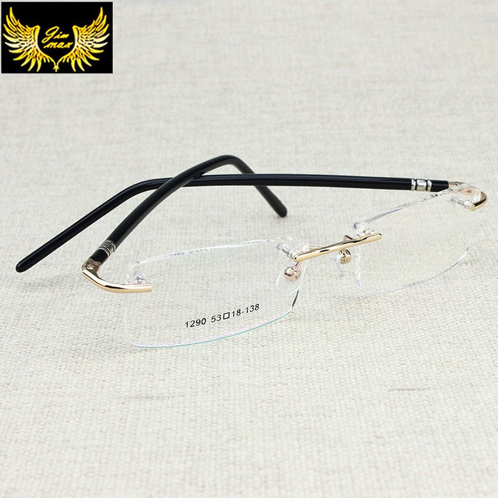 Men Style Rimless Eye Glasses Men's Small Size Eyeglasses Brand Design ...