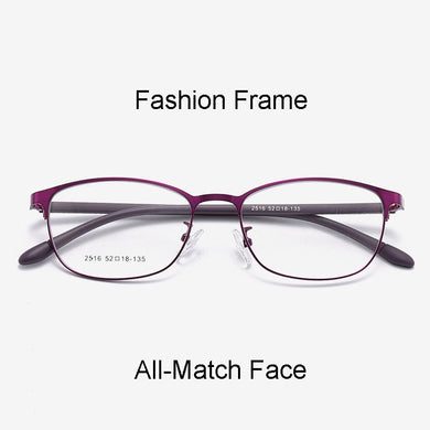 Metal Glasses Frame Half  Rim Full Rim Nearsighted Spectacles with Spring Hinges Selling Women Style