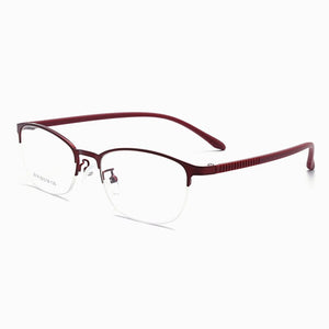 Metal Glasses Frame Half  Rim Full Rim Nearsighted Spectacles with Spring Hinges Selling Women Style