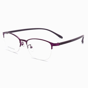 Metal Glasses Frame Half  Rim Full Rim Nearsighted Spectacles with Spring Hinges Selling Women Style