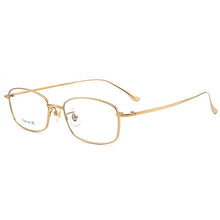 Load image into Gallery viewer, Pure Titanium Frame Eyewear Men and Women Style Full Rim Rectangle Spectacles with Spring Hinges