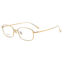 Load image into Gallery viewer, Pure Titanium Frame Eyewear Men and Women Style Full Rim Rectangle Spectacles with Spring Hinges