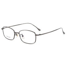 Load image into Gallery viewer, Pure Titanium Frame Eyewear Men and Women Style Full Rim Rectangle Spectacles with Spring Hinges