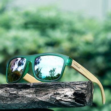 Sea Gradient Shades Sunglasses for Men Bamboo Sunglasses Red UV400 Lenses Driving marcas famosas