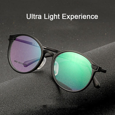 Ultralight  Screwless Round Full Rim Eyewear Plastic Steel Frame Glasses For Unisex Myopia Spectacles Selling