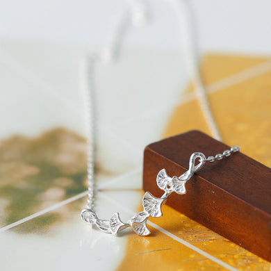 Nuovo arrivo Unico Gingko Foglia Collana con ciondolo Gioielleria raffinata Collana con collare Corto Girocollo Collane e pendenti Regalo 