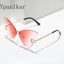 Load image into Gallery viewer, s Butterfly Rimless Sunglasses For Women And Man Progressive Shade Trend And Classical All Matching Sunglass