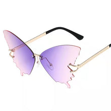 Load image into Gallery viewer, s Butterfly Rimless Sunglasses For Women And Man Progressive Shade Trend And Classical All Matching Sunglass
