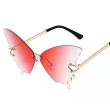 Load image into Gallery viewer, s Butterfly Rimless Sunglasses For Women And Man Progressive Shade Trend And Classical All Matching Sunglass