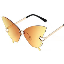 Load image into Gallery viewer, s Butterfly Rimless Sunglasses For Women And Man Progressive Shade Trend And Classical All Matching Sunglass
