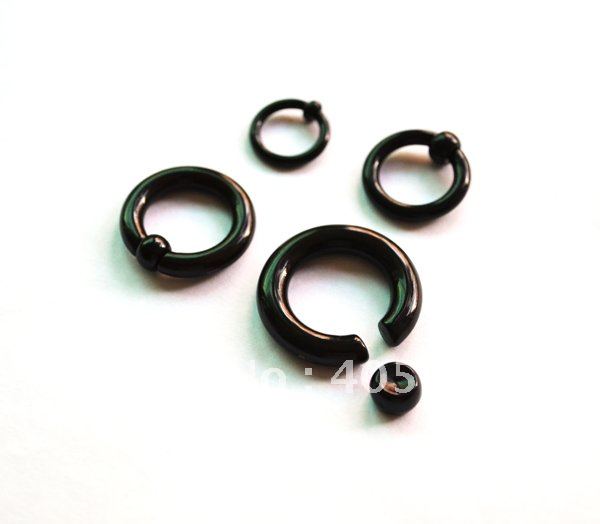 New Arrive Ear Plugs Black Ear Ring Ear Expander Jewelry For Women Girl Men BCR Mixed Size Acrylic