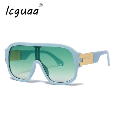 Arrive Oversized Onepiece Sunglasses Gradient Ocean Lens Eye Glasses очки солнечные мужские Leopard Outdoor Sunglasses