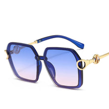 Load image into Gallery viewer, Arrived Metal Frame Sunglasses For Women  Gradient Len Glasses Oversized Square Travel Sun Glasses UV400