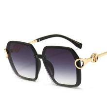 Load image into Gallery viewer, Arrived Metal Frame Sunglasses For Women  Gradient Len Glasses Oversized Square Travel Sun Glasses UV400