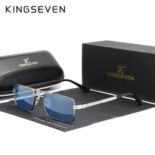 Load image into Gallery viewer, Arrived KINGSEVEN Polarized Sunglasses Stainless Steel Vintage Frame Brand Rectangle Design Driving Fishing Sun glasses N760